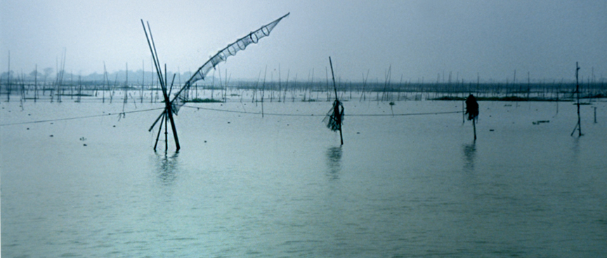 Fishing traps on the Grand Canal