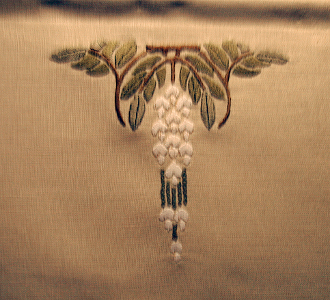 Kitchen embroidery detail, after