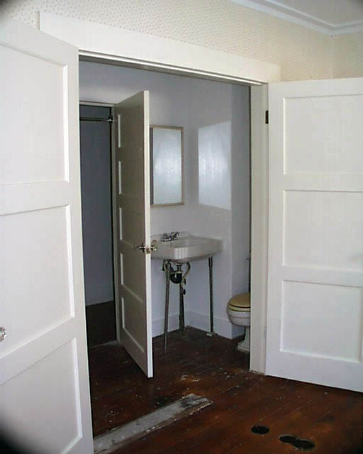 Studio pocket doors, before