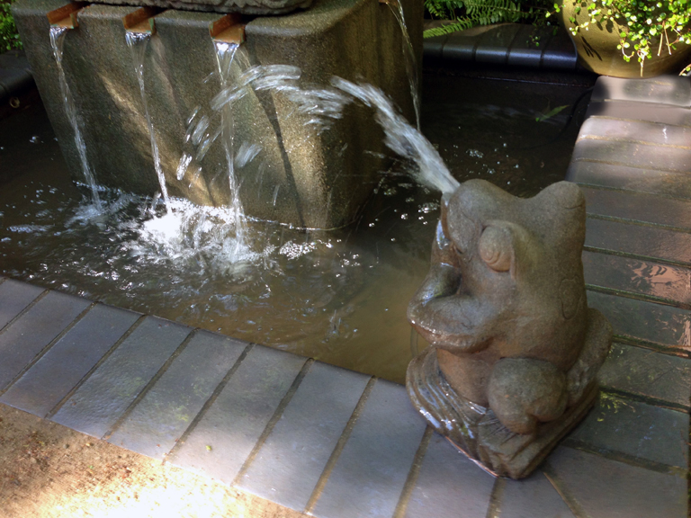 The Asian Garden, fountain detail, after